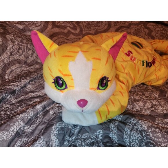 Lisa Frank 24" Sunflower Cat Plush Rare - Picture 2 of 5